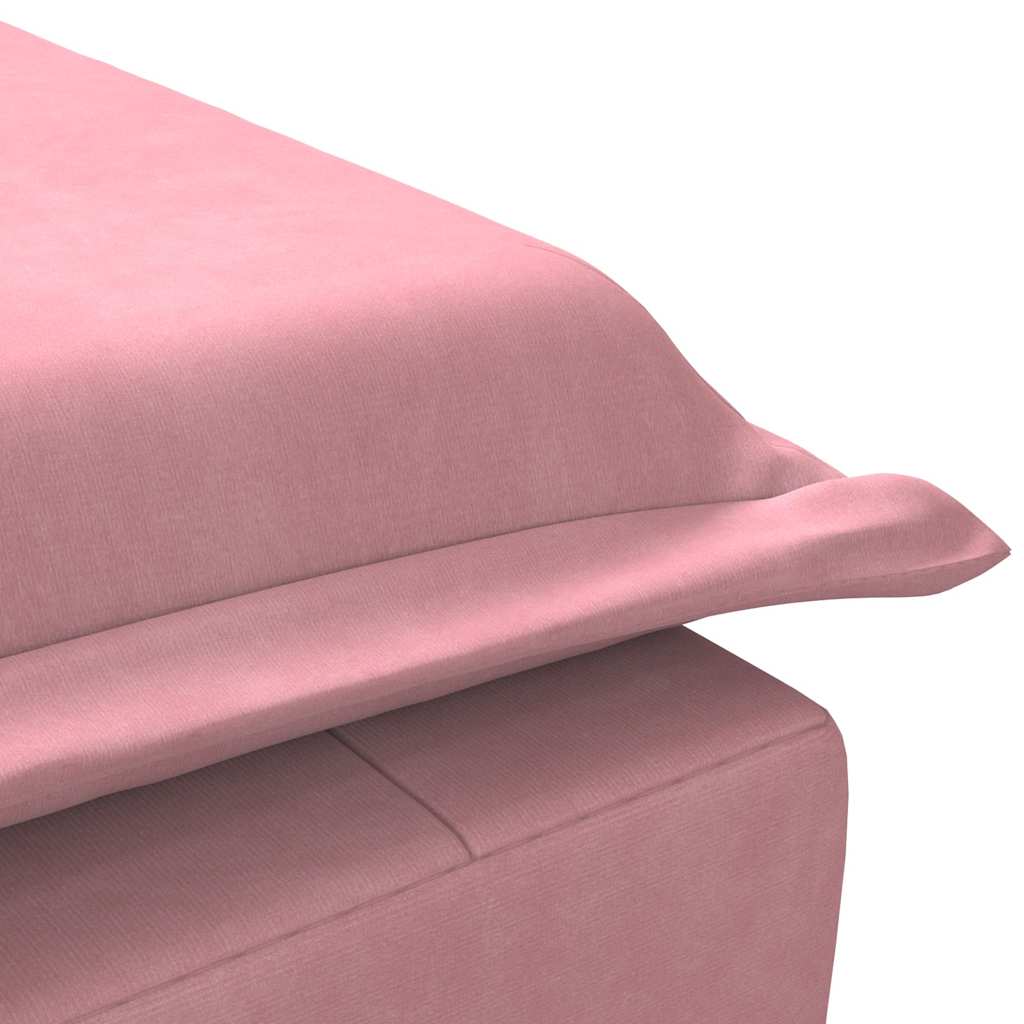 Chaise longue de massage avec traversin rose velours - XIOS
