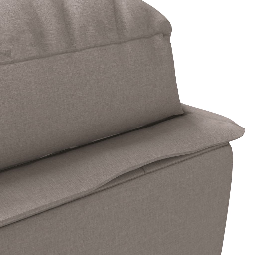 Chaise longue avec coussins taupe tissu - XIOS