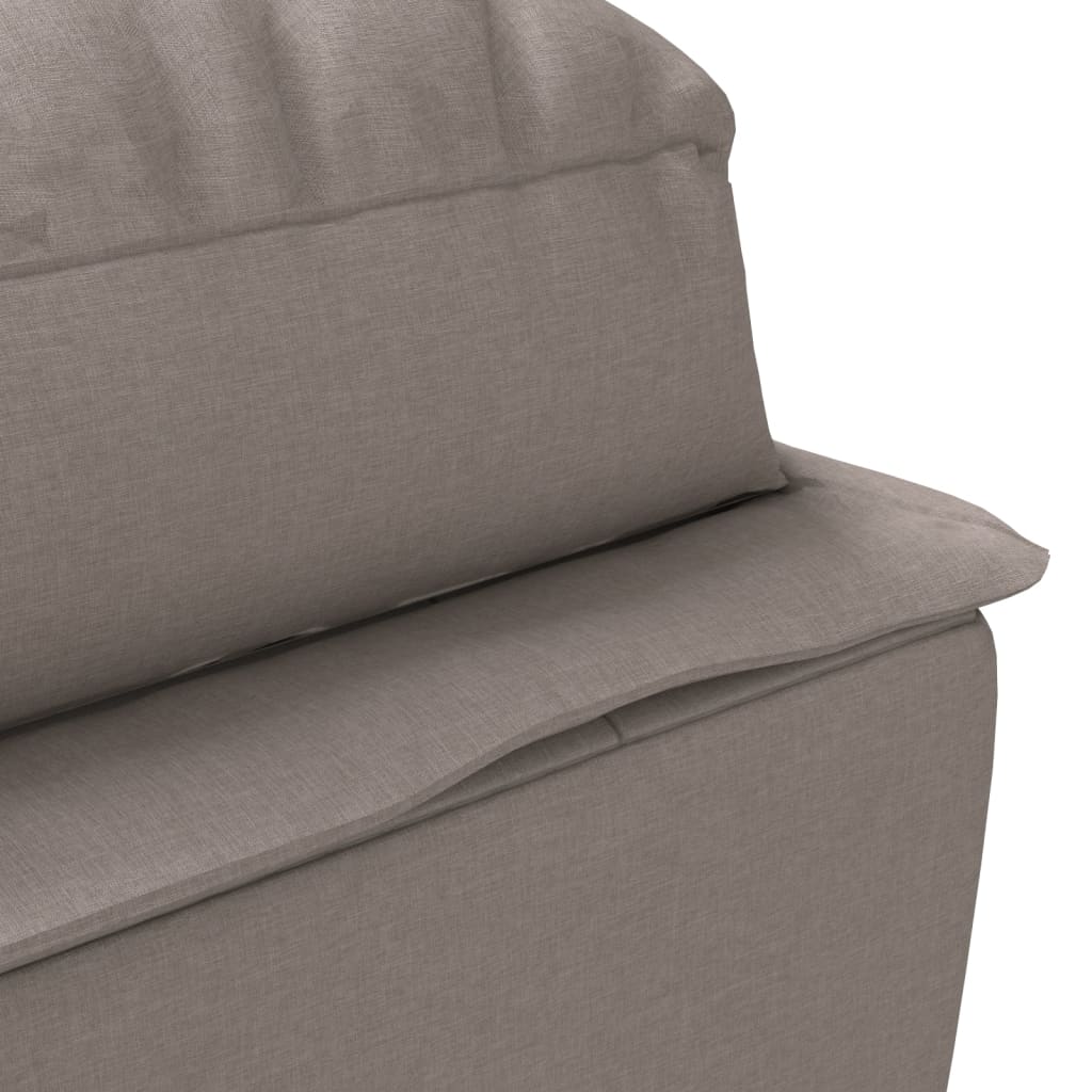 Chaise longue avec coussins taupe tissu - XIOS