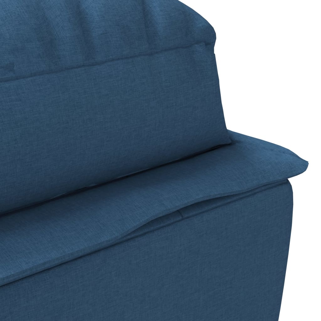 Chaise longue avec coussins bleu tissu - XIOS