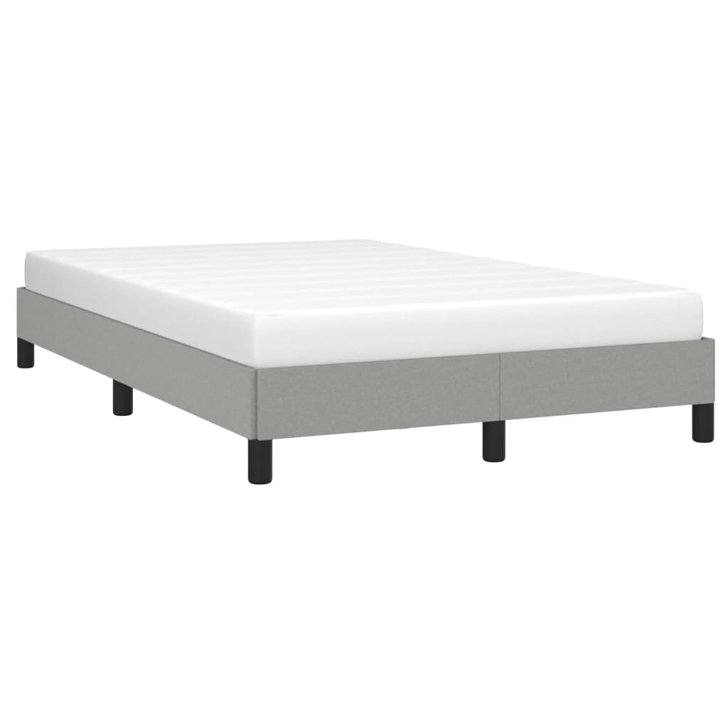 Cadre de lit sans matelas gris clair 120x190 cm tissu - XIOS