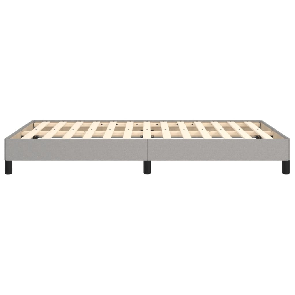 Cadre de lit sans matelas gris clair 120x190 cm tissu - XIOS