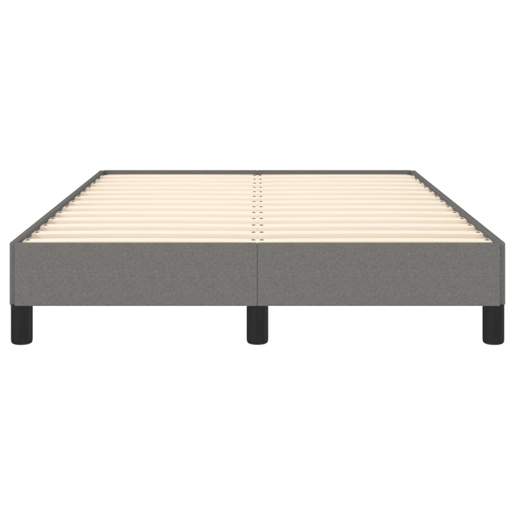 Cadre de lit sans matelas gris foncé 120x190 cm tissu - XIOS