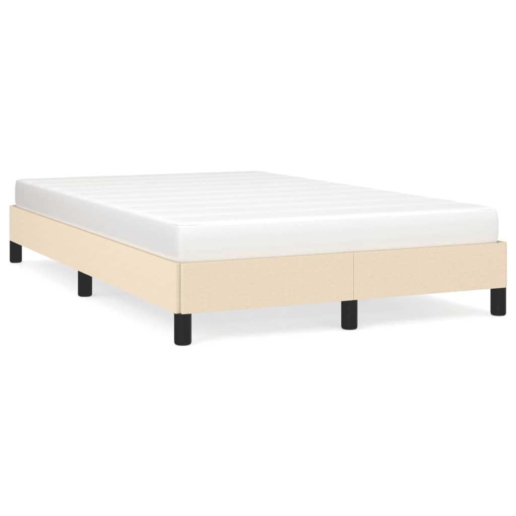 Cadre de lit sans matelas crème 120x190 cm tissu - XIOS
