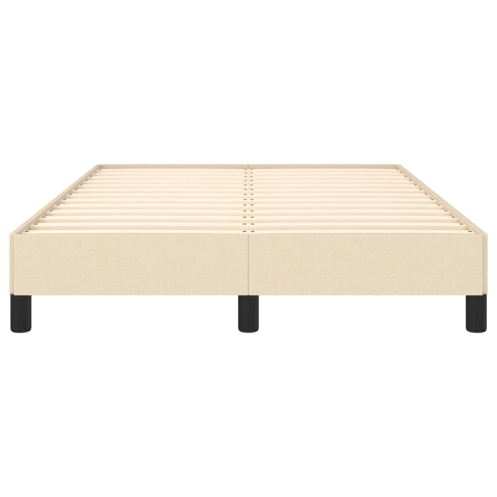 Cadre de lit sans matelas crème 120x190 cm tissu - XIOS