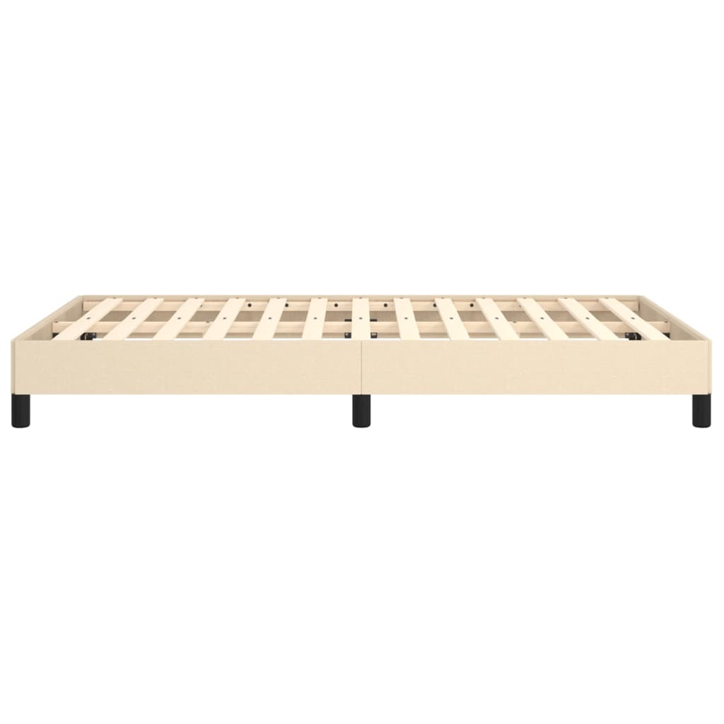 Cadre de lit sans matelas crème 120x190 cm tissu - XIOS