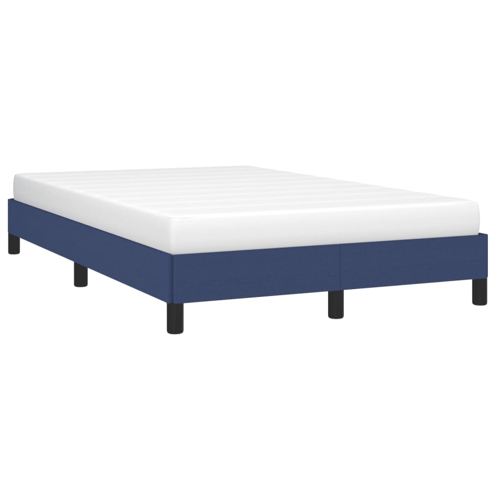 Cadre de lit sans matelas bleu 120x190 cm tissu - XIOS