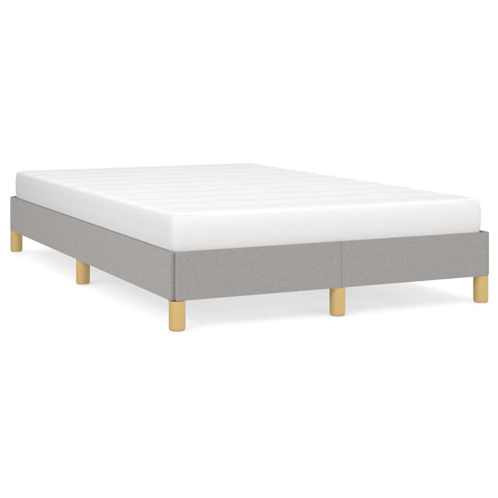 Cadre de lit sans matelas gris clair 120x190 cm tissu - XIOS
