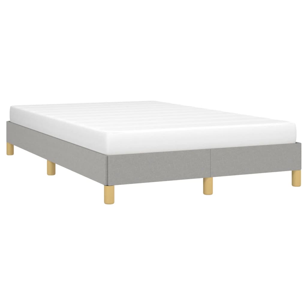 Cadre de lit sans matelas gris clair 120x190 cm tissu - XIOS