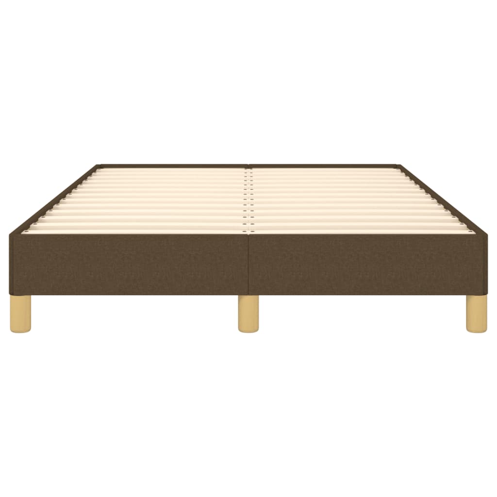 Cadre de lit sans matelas marron foncé 120x190 cm tissu - XIOS