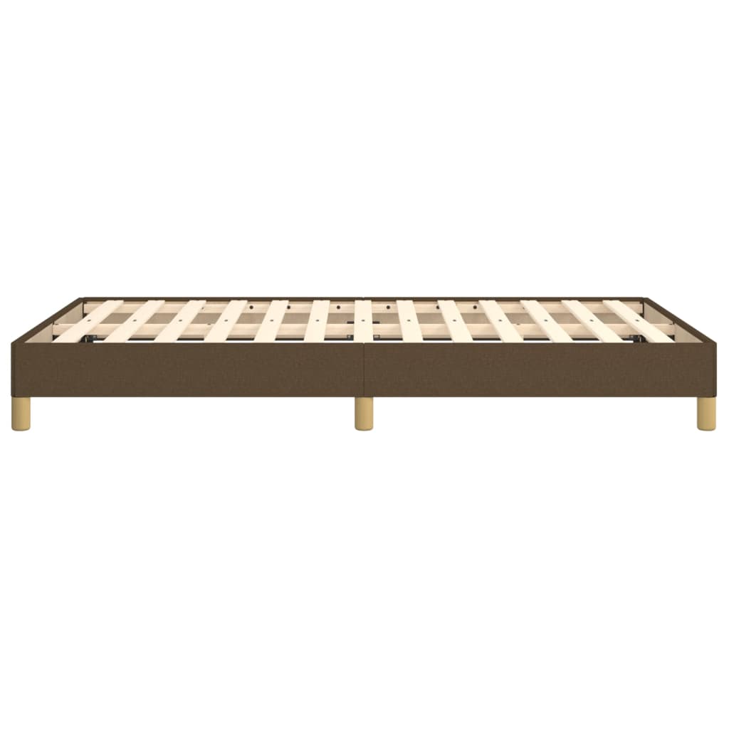 Cadre de lit sans matelas marron foncé 120x190 cm tissu - XIOS