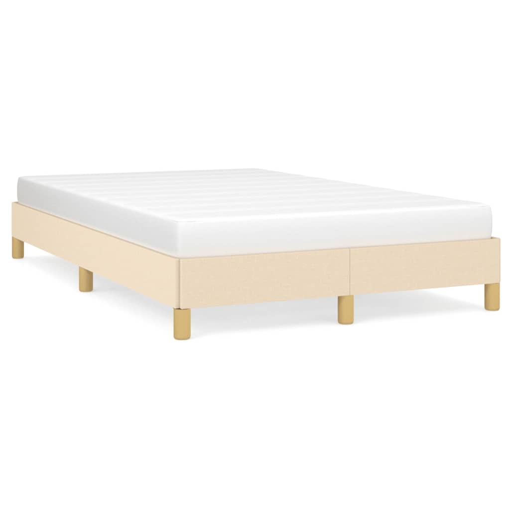 Cadre de lit sans matelas crème 120x190 cm tissu - XIOS
