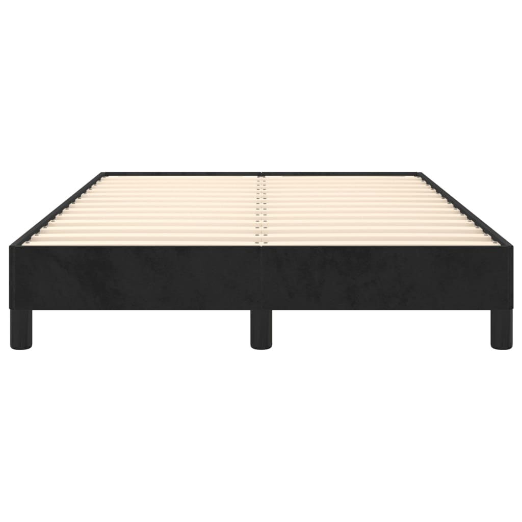 Cadre de lit sans matelas noir 120x190 cm velours - XIOS