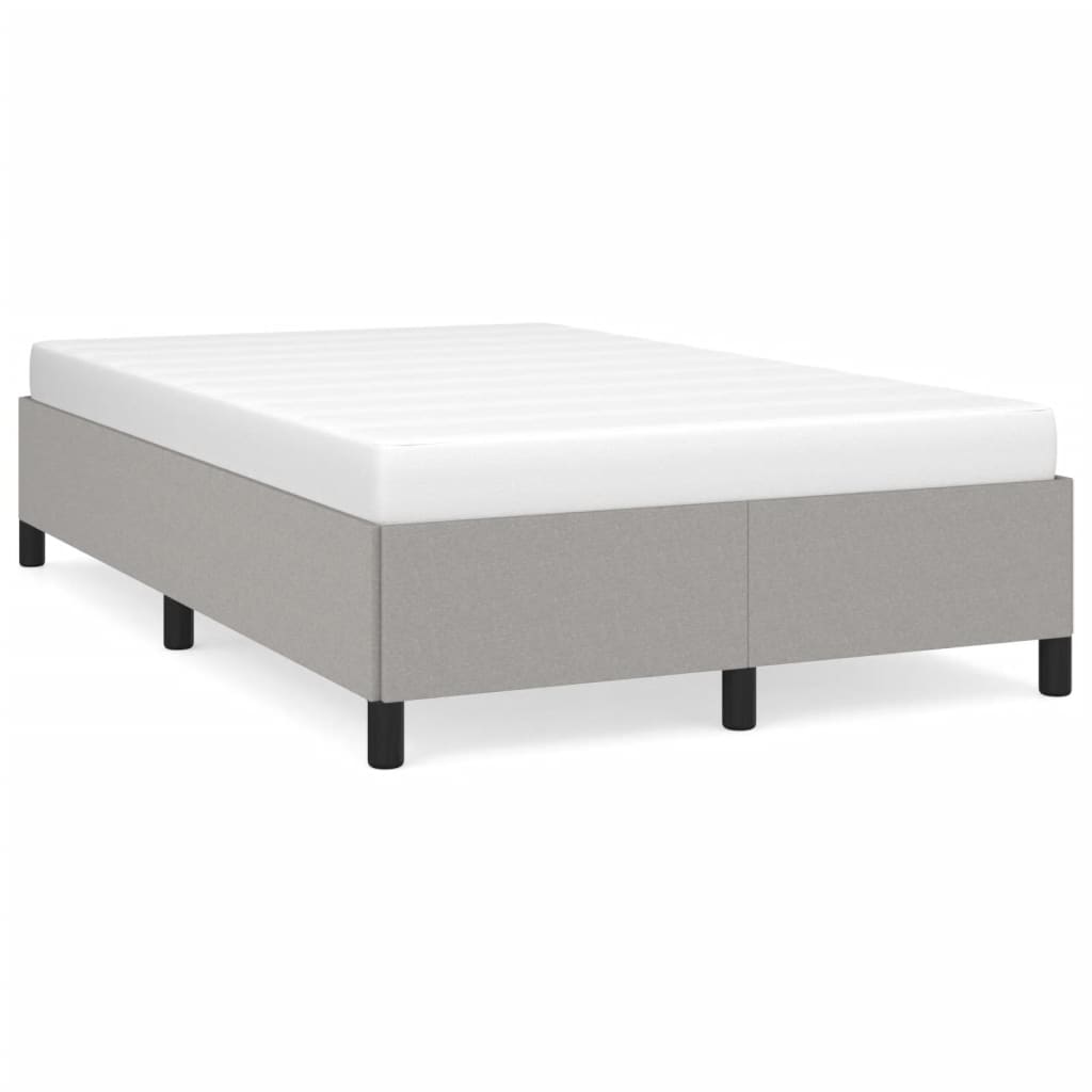 Cadre de lit sans matelas gris clair 120x190 cm tissu - XIOS