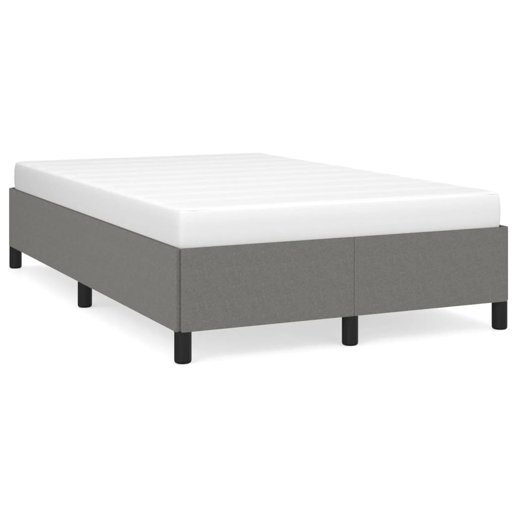 Cadre de lit sans matelas gris foncé 120x190 cm tissu - XIOS