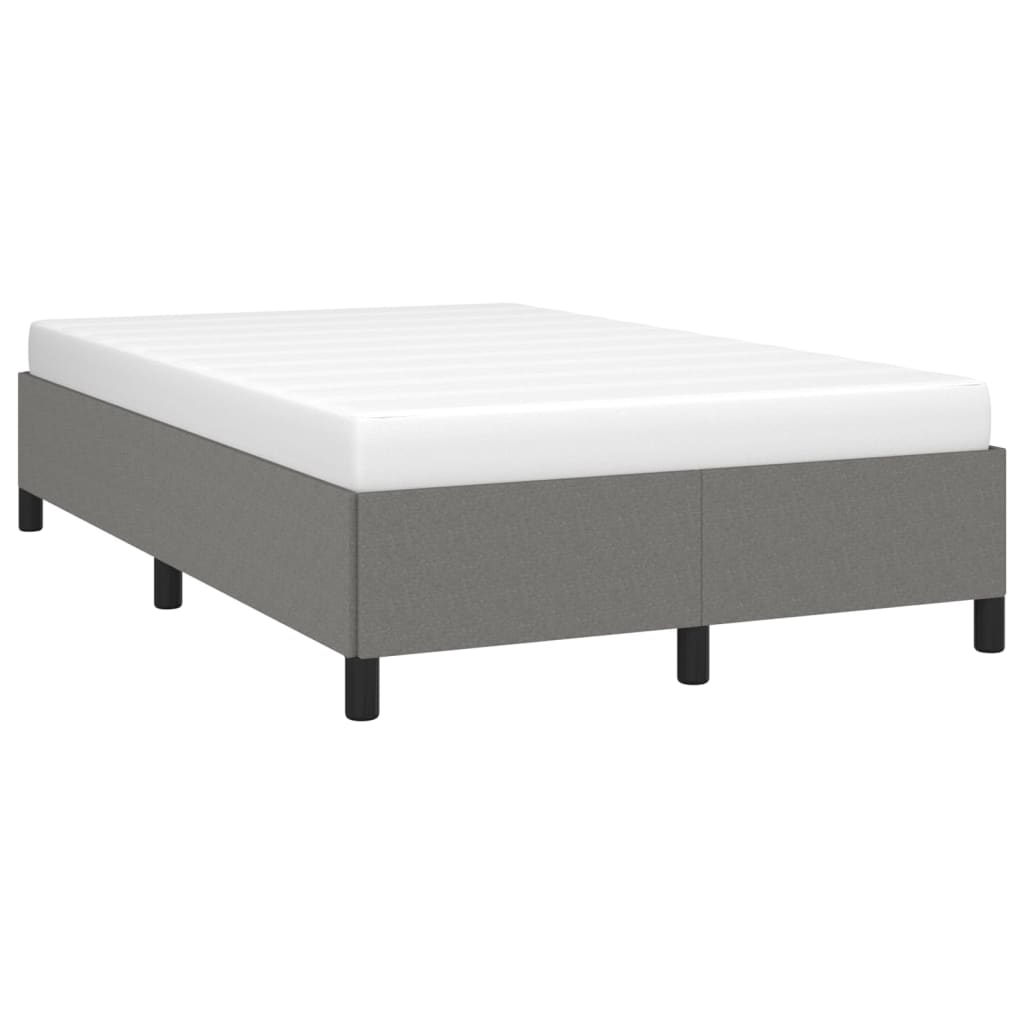Cadre de lit sans matelas gris foncé 120x190 cm tissu - XIOS