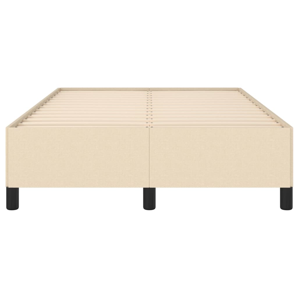 Cadre de lit sans matelas crème 120x190 cm tissu - XIOS
