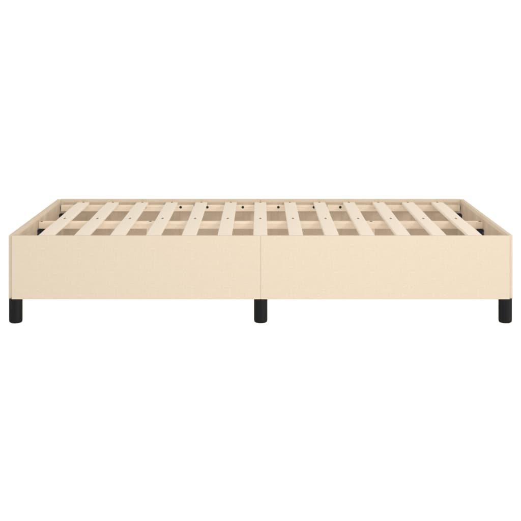 Cadre de lit sans matelas crème 120x190 cm tissu - XIOS