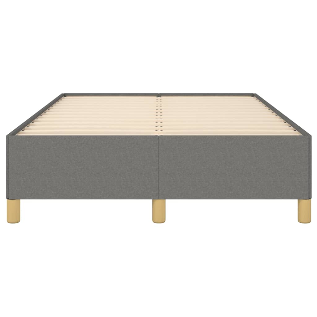 Cadre de lit sans matelas gris foncé 120x190 cm tissu - XIOS