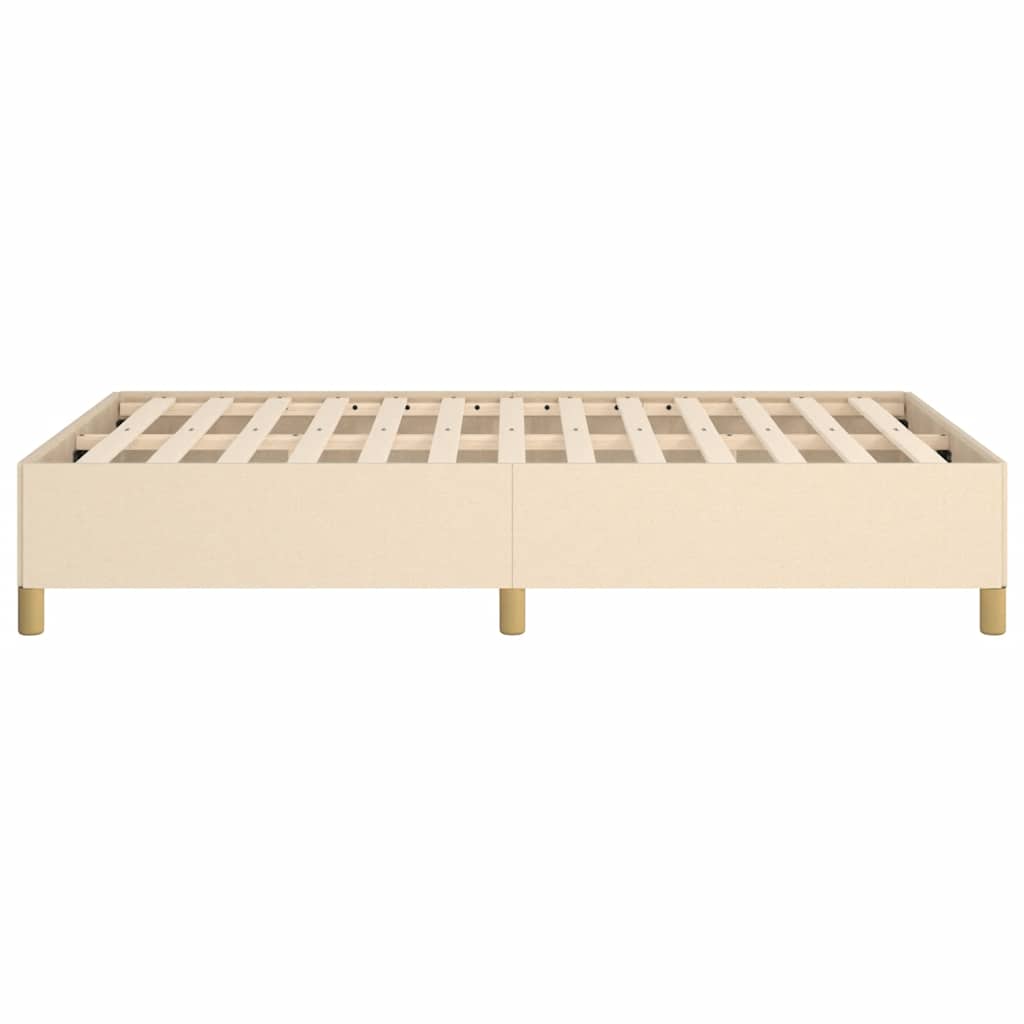 Cadre de lit sans matelas crème 120x190 cm tissu - XIOS