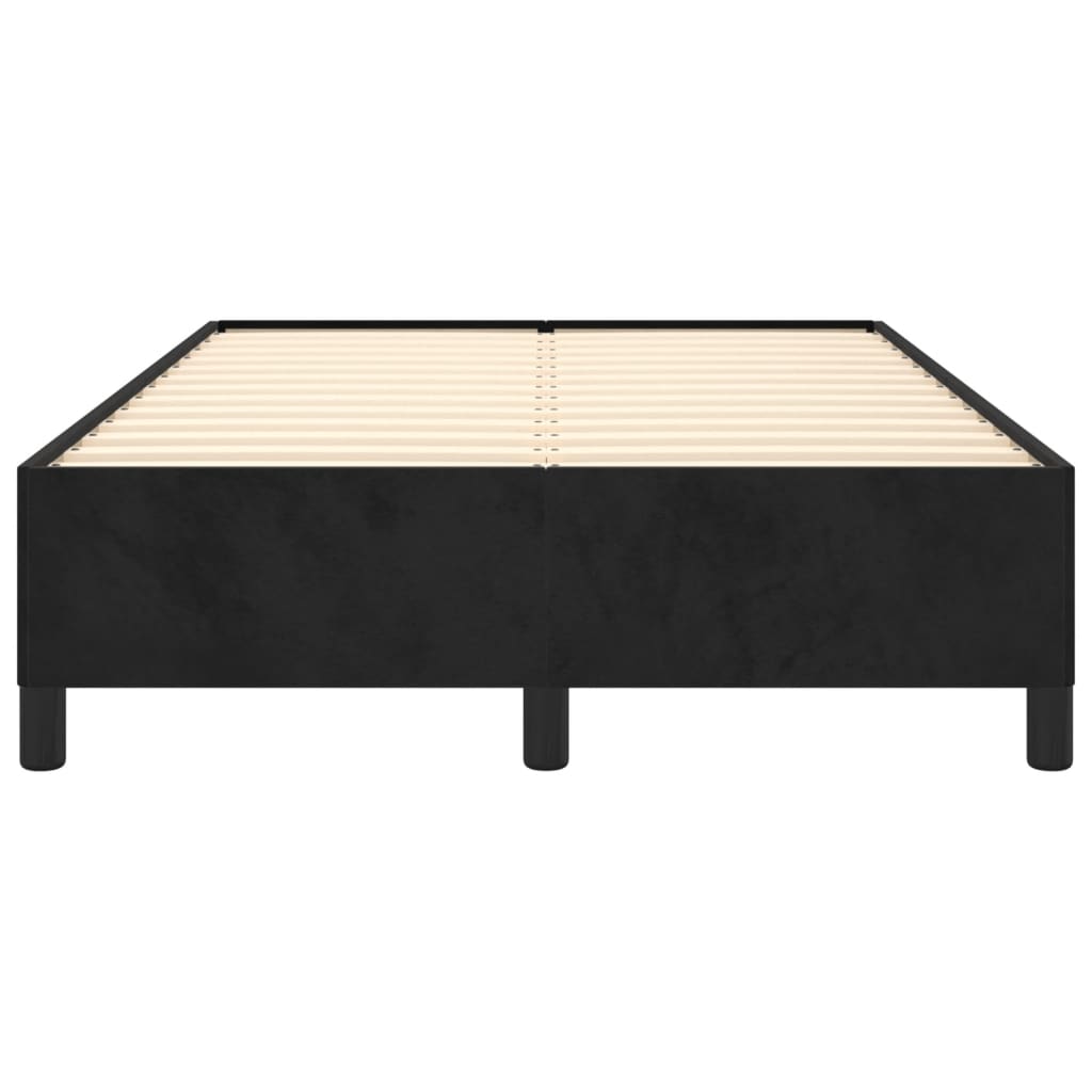 Cadre de lit sans matelas noir 120x190 cm velours - XIOS