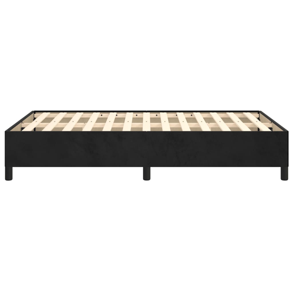 Cadre de lit sans matelas noir 120x190 cm velours - XIOS