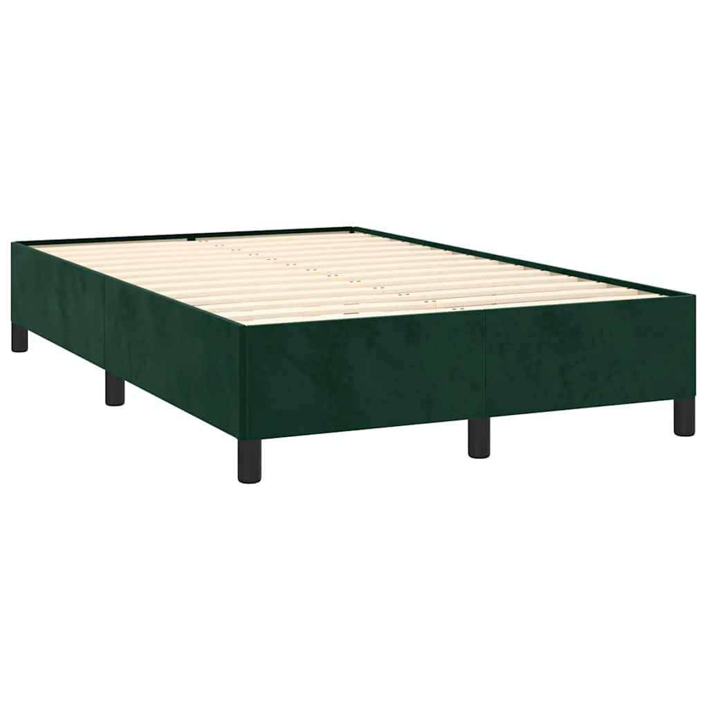 Cadre de lit sans matelas vert foncé 120x190 cm velours - XIOS