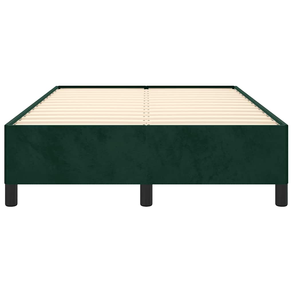 Cadre de lit sans matelas vert foncé 120x190 cm velours - XIOS