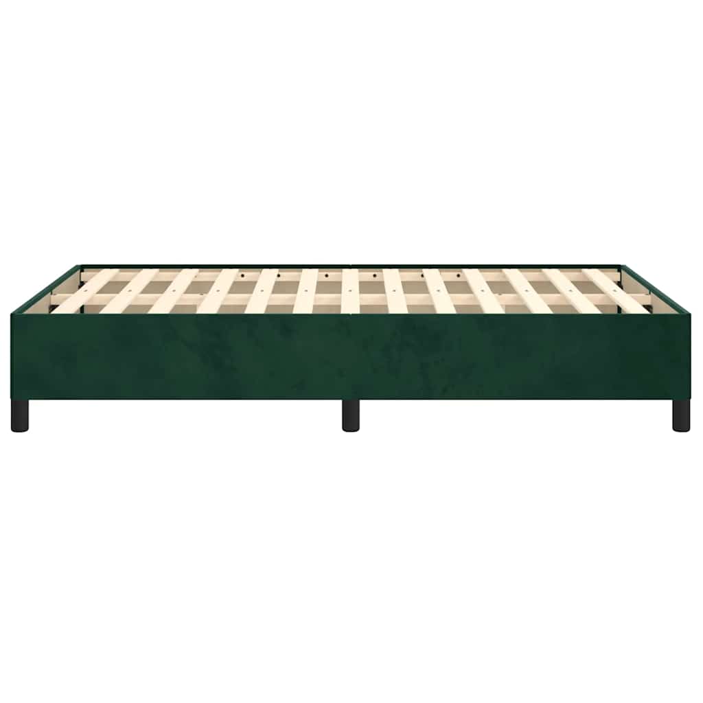 Cadre de lit sans matelas vert foncé 120x190 cm velours - XIOS