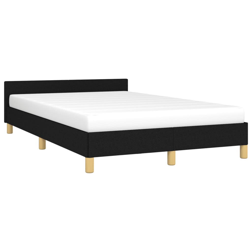 Cadre de lit sans matelas noir 120x190 cm tissu - XIOS