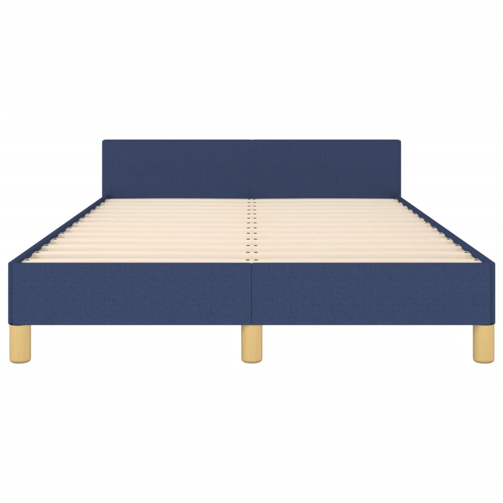 Cadre de lit sans matelas bleu 120x190 cm tissu - XIOS