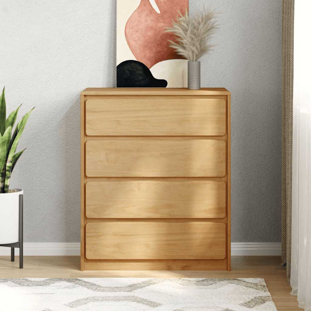 Commode SAUDA chêne 76,5x39x91 cm bois de pin massif - XIOS