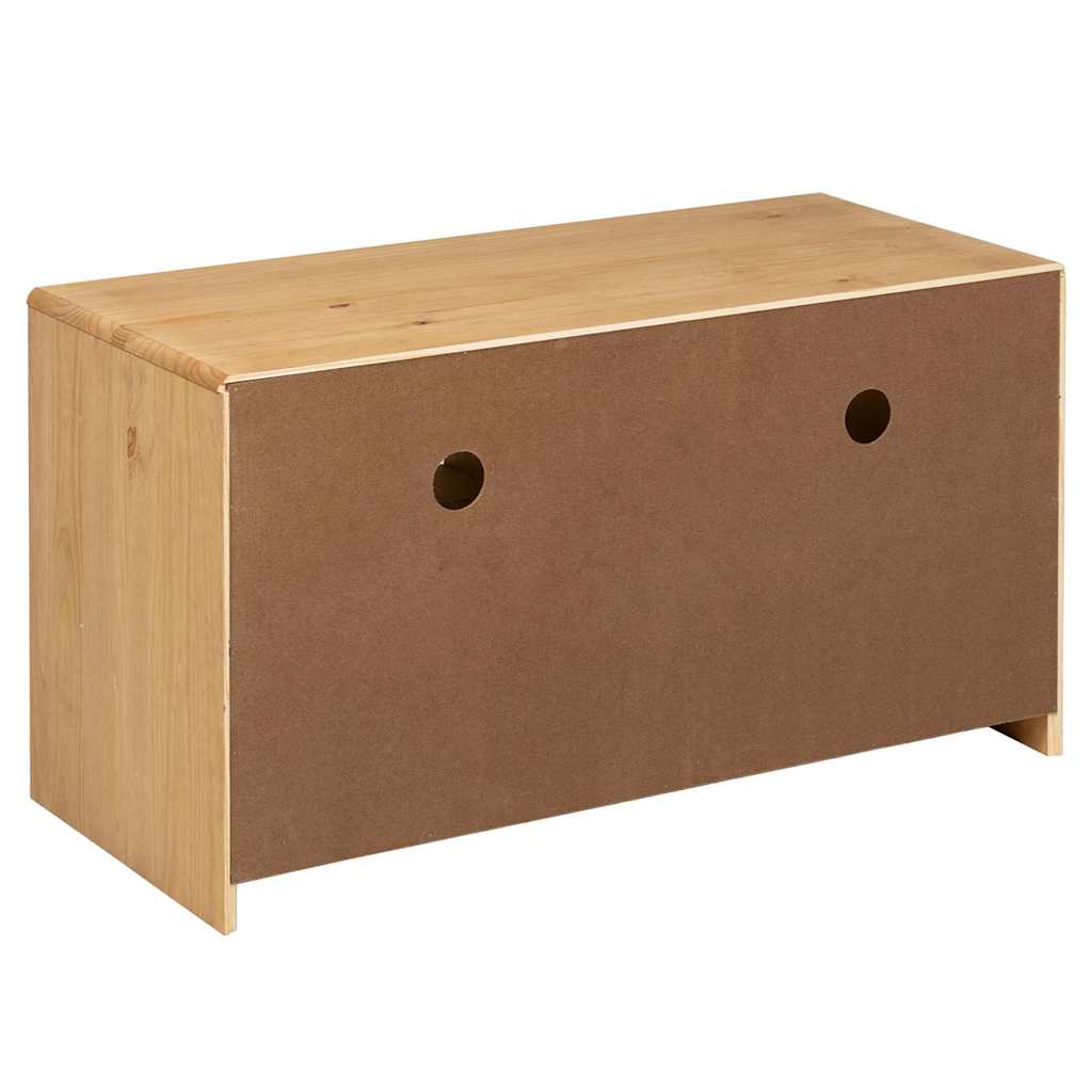 Meuble TV SAUDA chêne 99x43x55 cm bois de pin massif - XIOS