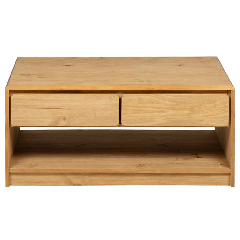 Table basse SAUDA chêne 99x55x45 cm bois de pin massif - XIOS