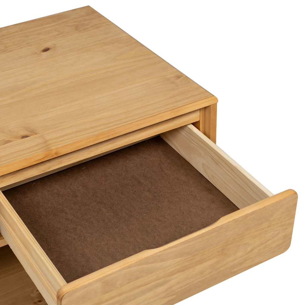 Table basse SAUDA chêne 99x55x45 cm bois de pin massif - XIOS