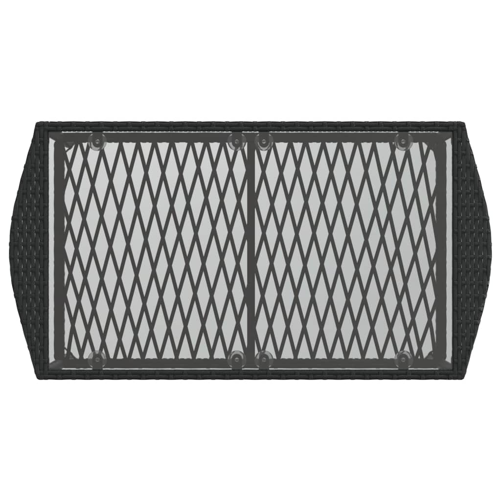Salon de jardin 4 pcs avec coussins noir résine tressée - XIOS