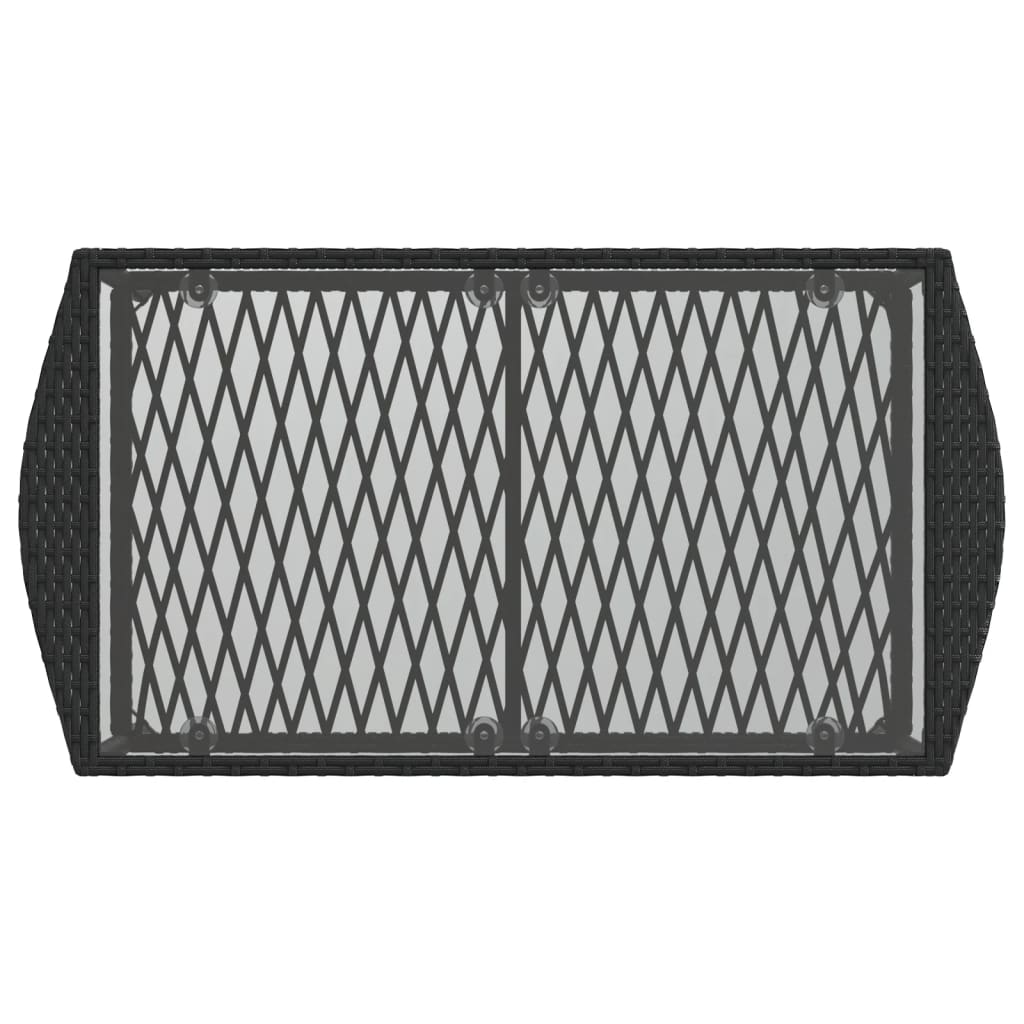 Salon de jardin 4 pcs avec coussins noir résine tressée - XIOS
