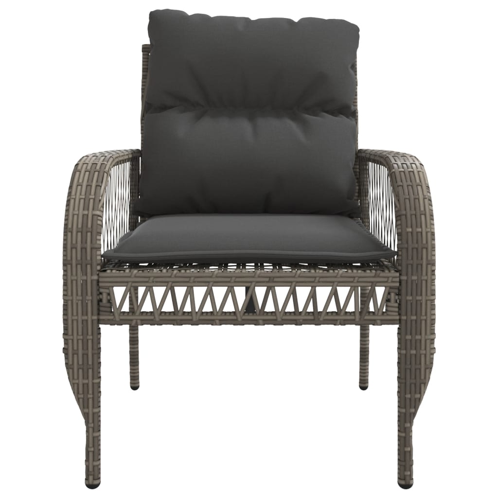 Salon de jardin 4 pcs avec coussins gris résine tressée - XIOS