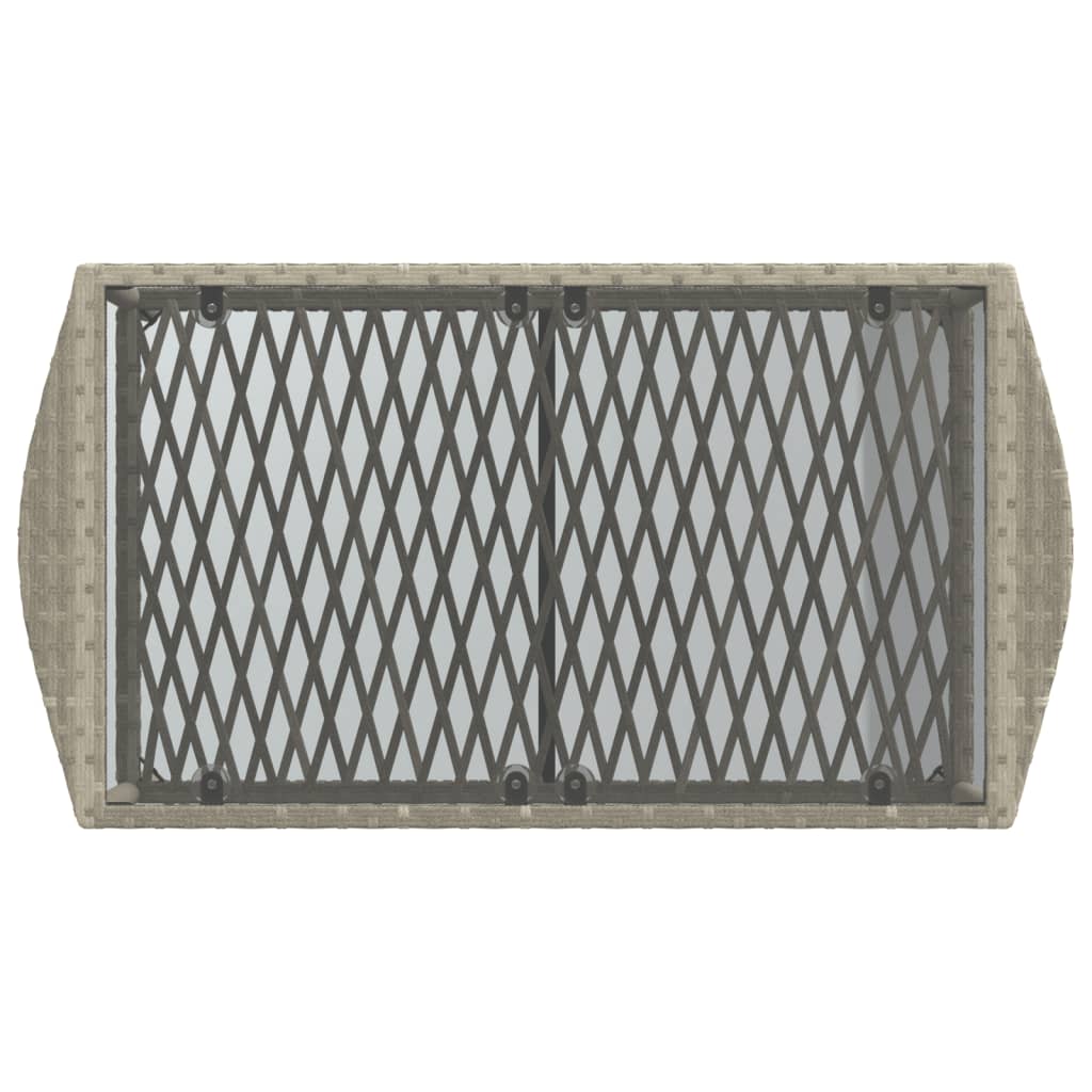 Salon de jardin 4 pcs avec coussins gris clair résine tressée - XIOS