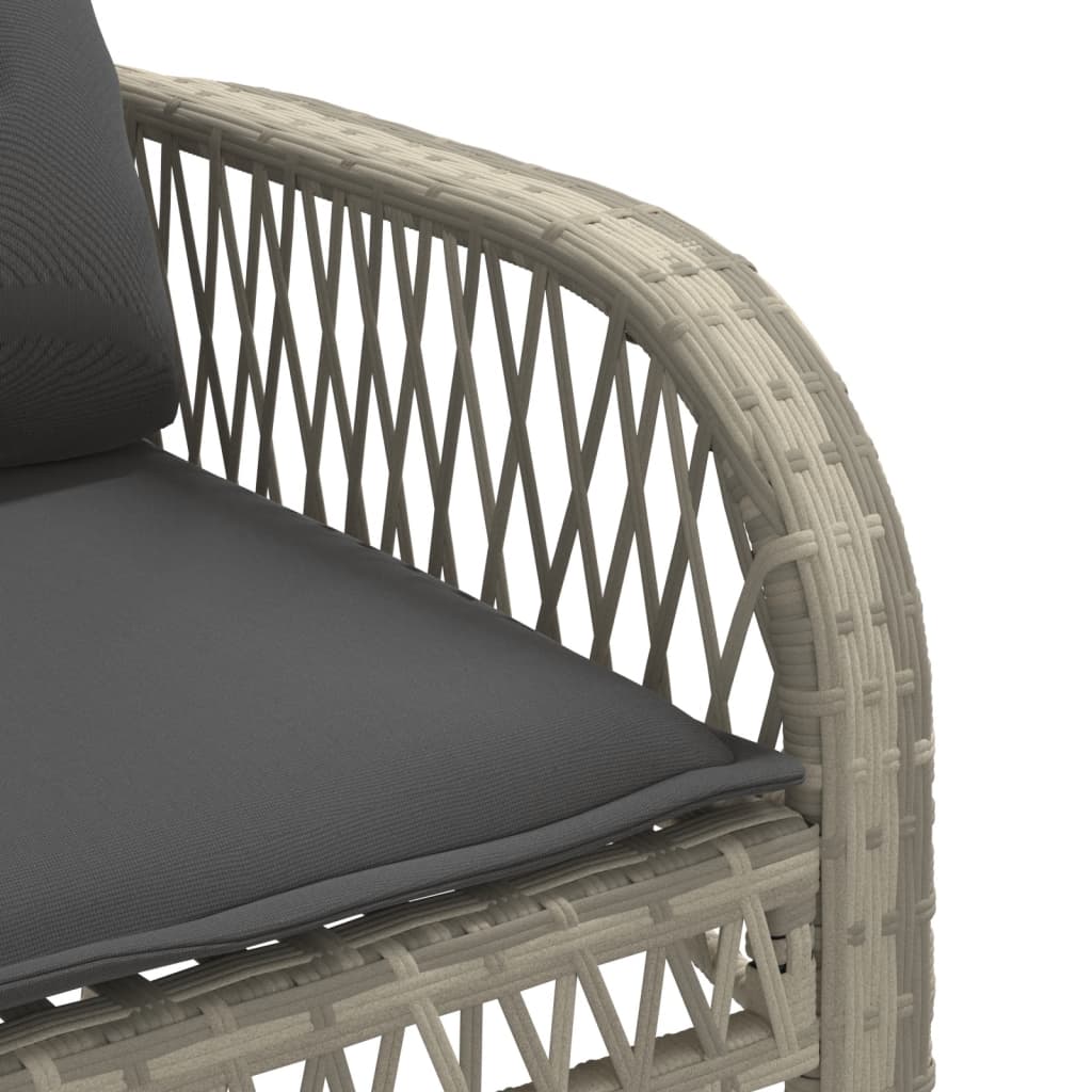 Salon de jardin 4 pcs avec coussins gris clair résine tressée - XIOS