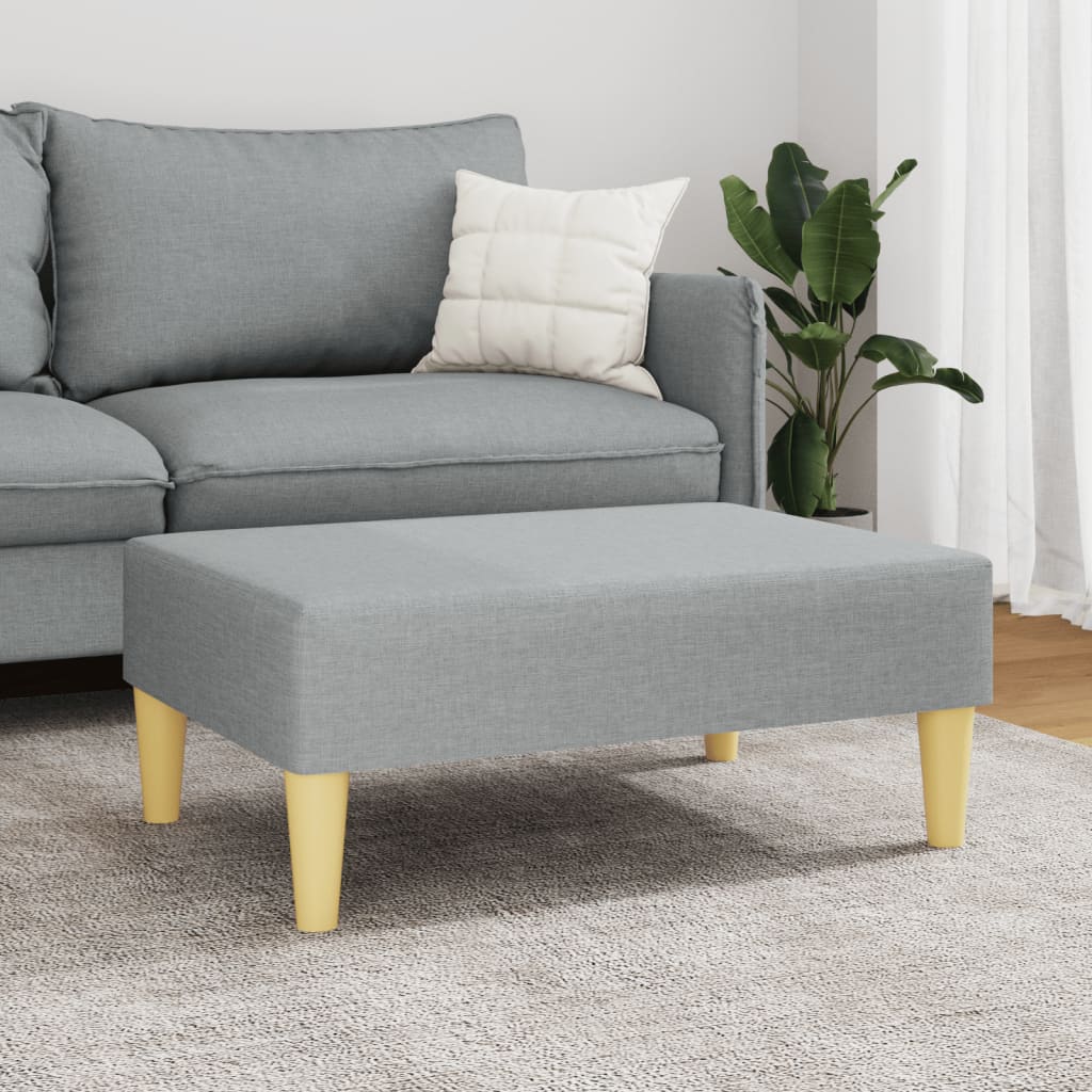 Repose-pied gris clair 77x55x31 cm tissu - XIOS