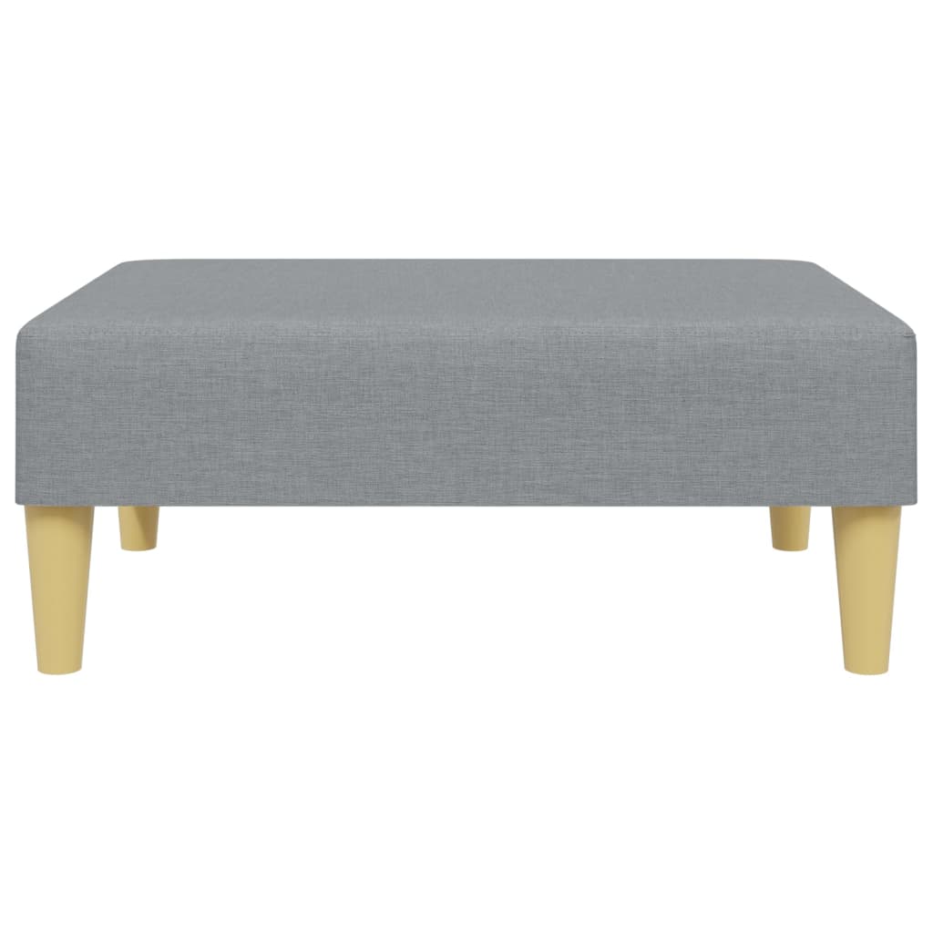 Repose-pied gris clair 77x55x31 cm tissu - XIOS