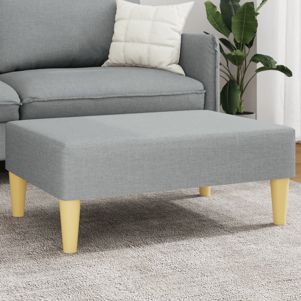 Repose-pied gris clair 77x55x31 cm tissu - XIOS