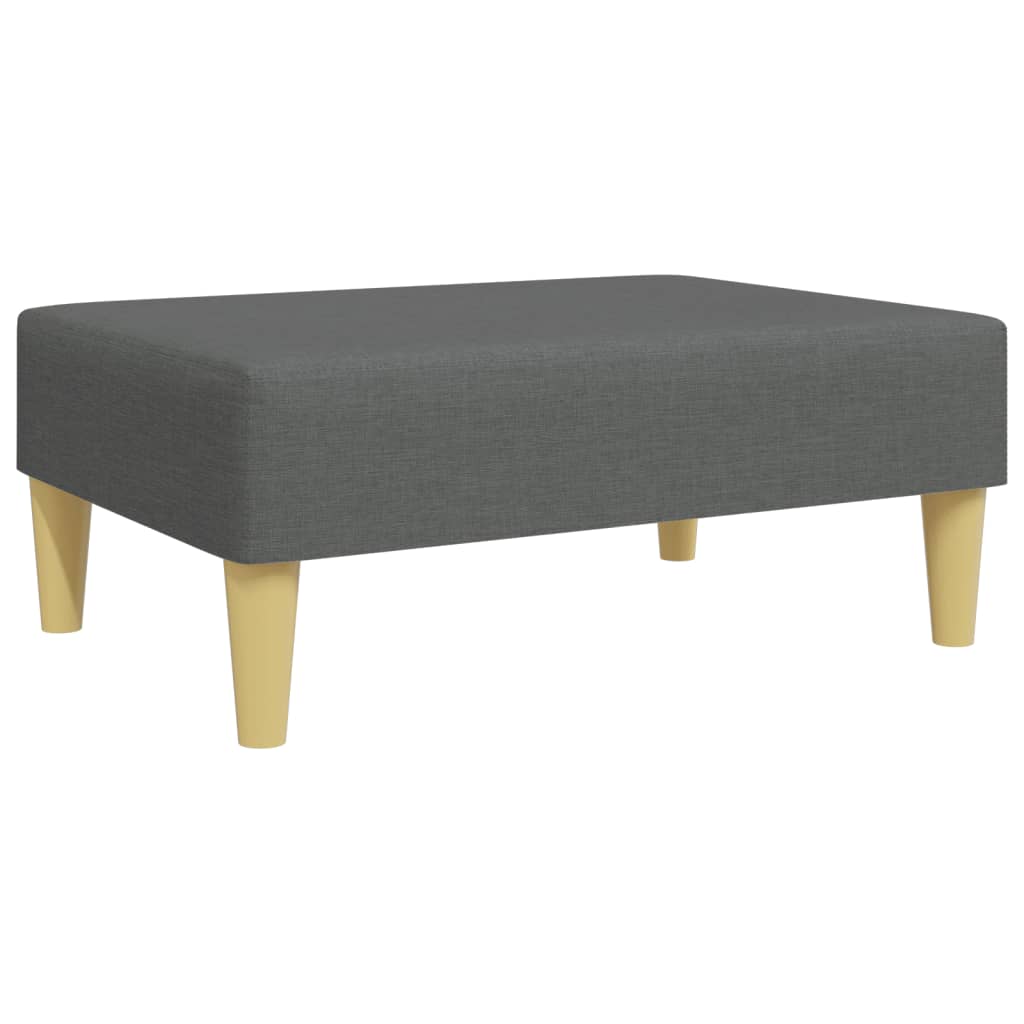 Repose-pied gris foncé 77x55x31 cm tissu - XIOS