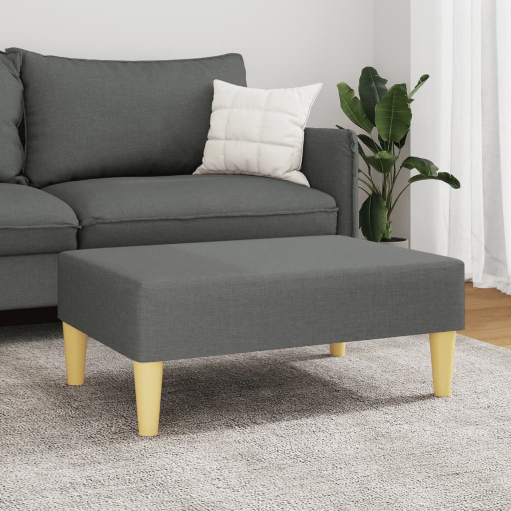 Repose-pied gris foncé 77x55x31 cm tissu - XIOS