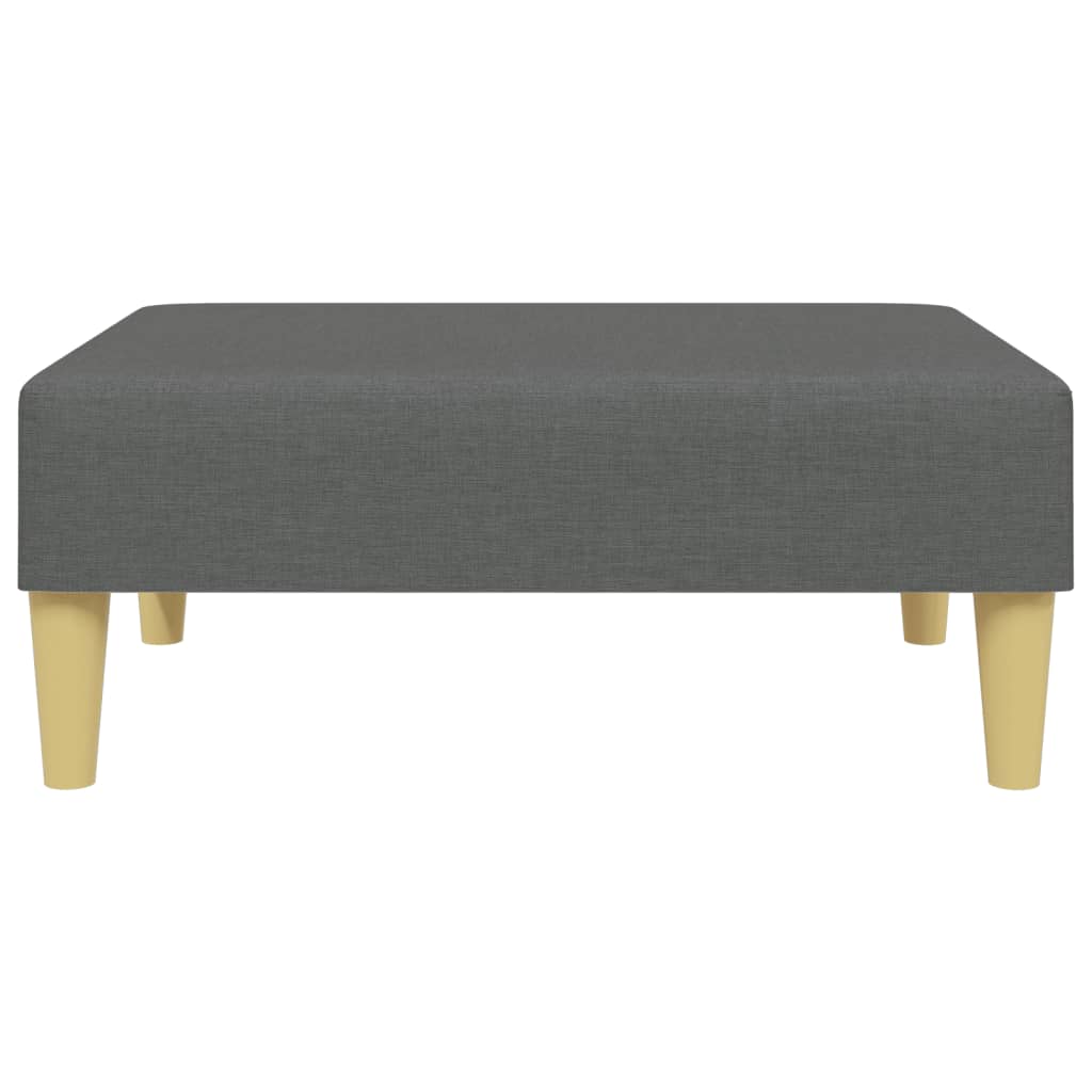 Repose-pied gris foncé 77x55x31 cm tissu - XIOS