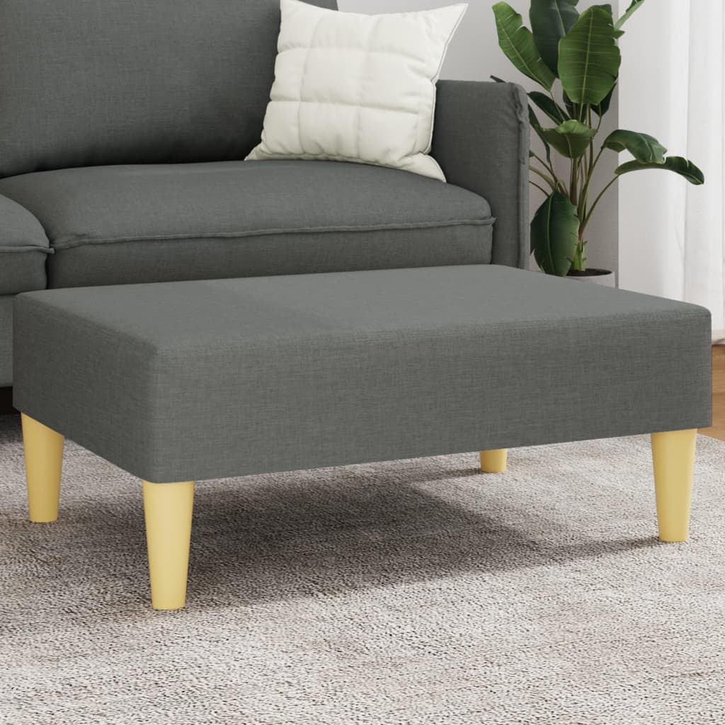 Repose-pied gris foncé 77x55x31 cm tissu - XIOS