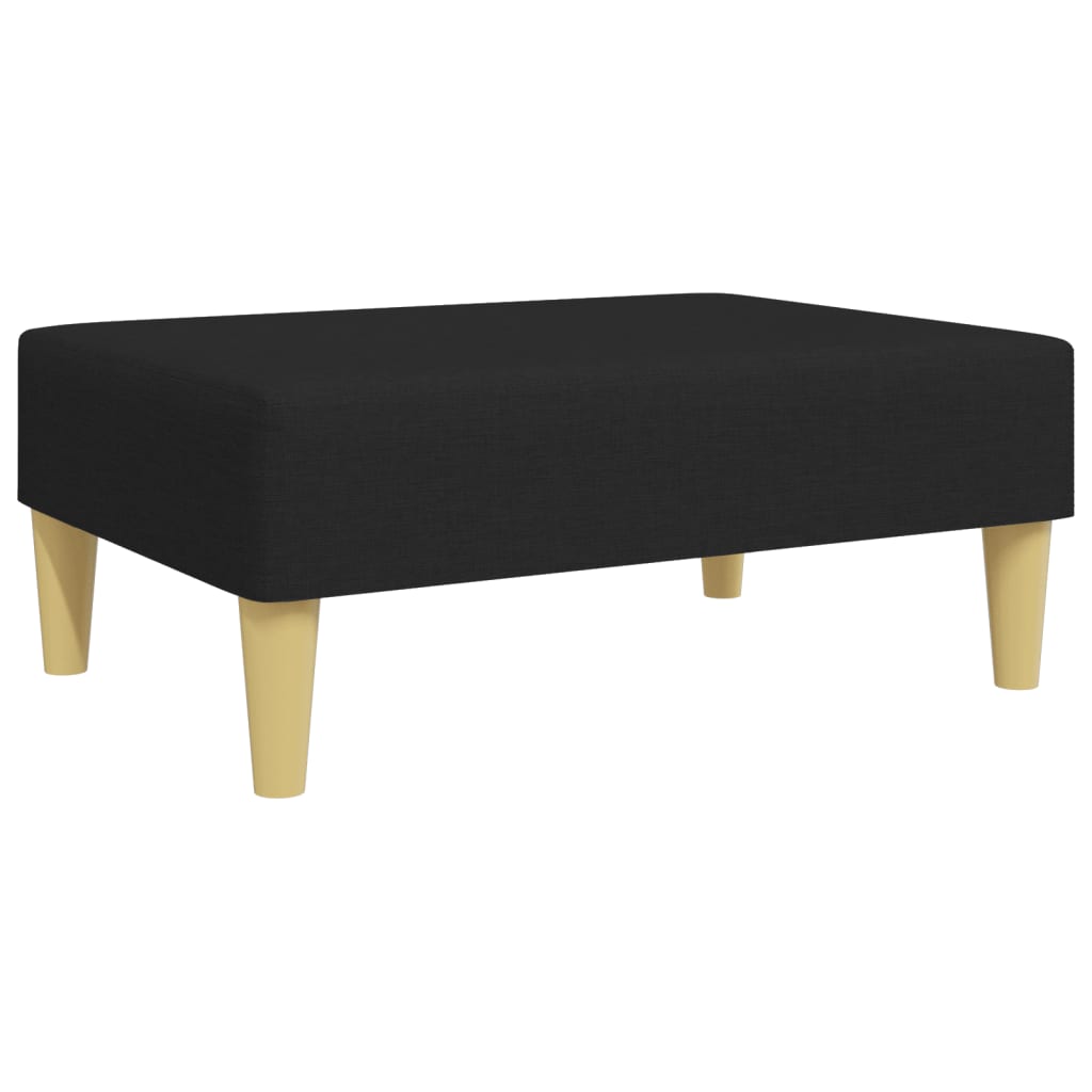 Repose-pied noir 77x55x31 cm tissu - XIOS