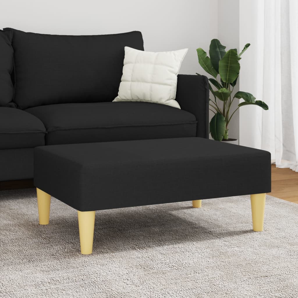 Repose-pied noir 77x55x31 cm tissu - XIOS