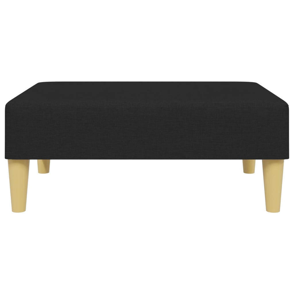Repose-pied noir 77x55x31 cm tissu - XIOS